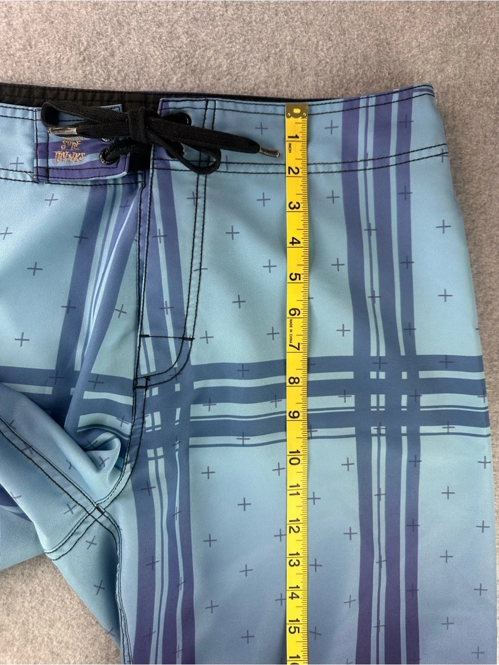 Kanvas by Katin Surf Trunks Board Shorts Mens 32 Blue Plaid